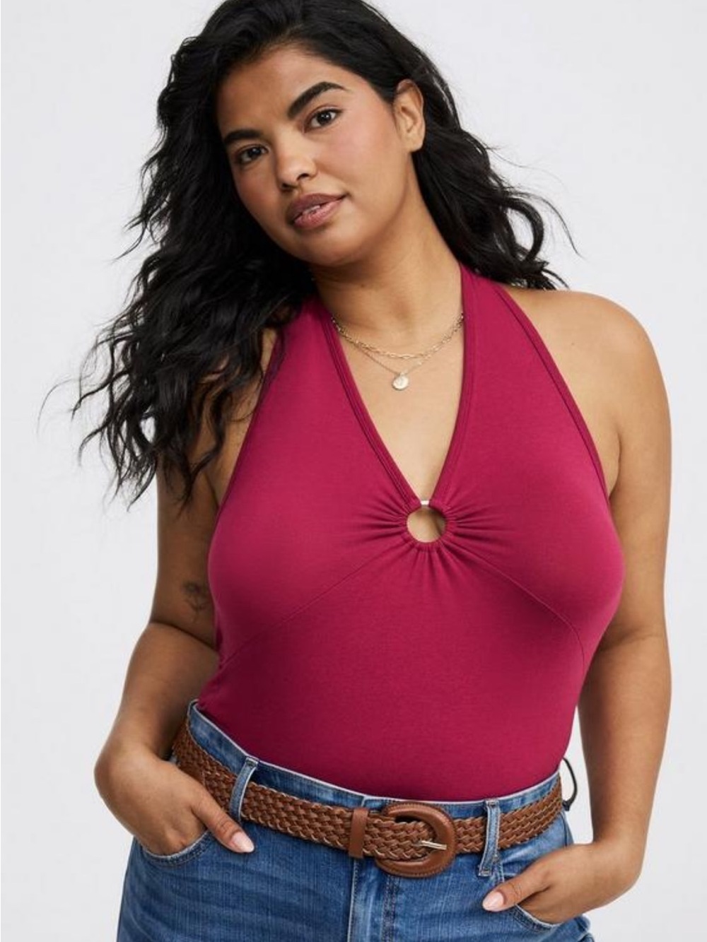 Torrid Foxy Halter O-Ring Tank